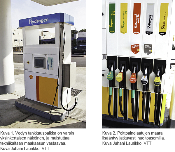 Vedyntankkausasema ja polttoainelaadut